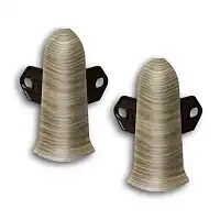 Наружный (внешний) угол с крепежом для плинтуса 70мм "Идеал Классик"