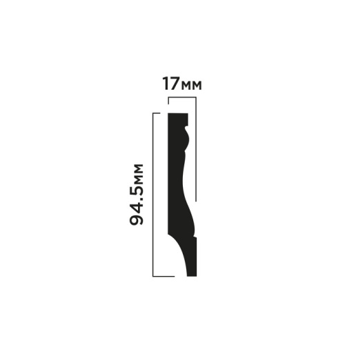 Плинтус ПОЛИСТИРОЛ HI WOOD 94,5мм х 17мм