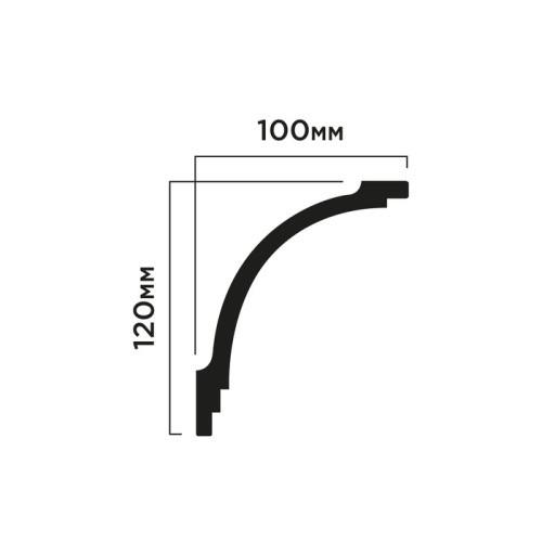 Карниз ПОЛИСТИРОЛ HI WOOD 120мм х 100мм